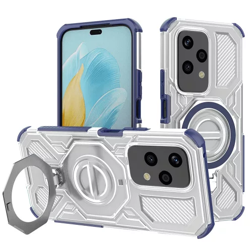 Techsuit - Carbon Shield PRO ütésálló tok - Honor 200 Lite - Kék átlátszó
