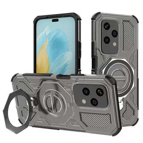 Techsuit - Carbon Shield PRO ütésálló tok - Honor 200 Lite - Átlátszó fekete