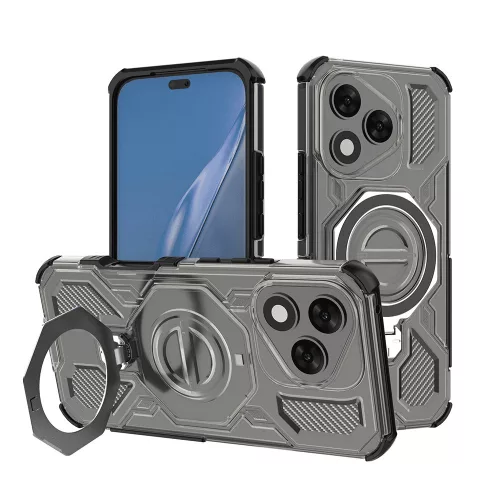 Techsuit - Carbon Shield PRO ütésálló tok - Honor 400 Lite - Átlátszó fekete