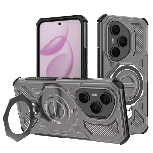 Techsuit - Carbon Shield PRO ütésálló tok - Honor 400 Pro - Átlátszó fekete