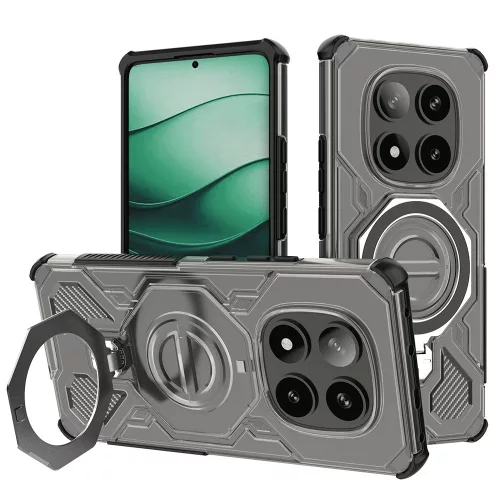 Techsuit - Carbon Shield PRO ütésálló tok - Xiaomi Redmi Note 14 Pro 5G / Poco X7 - Átlátszó fekete