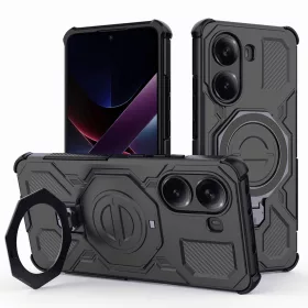   Techsuit - Carbon Shield PRO ütésálló tok - Xiaomi Poco X7 Pro - Fekete