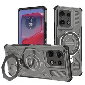  Techsuit - Carbon Shield PRO ütésálló tok - Motorola Edge 50 Pro - Átlátszó fekete