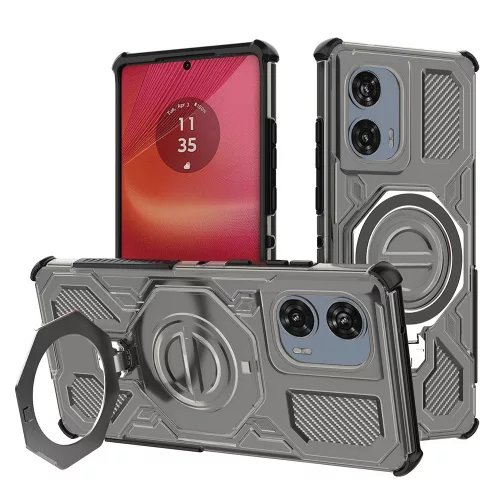 Techsuit - Carbon Shield PRO ütésálló tok - Motorola Edge 50 Fusion - Átlátszó fekete