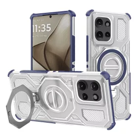   Techsuit - Carbon Shield PRO ütésálló tok - Motorola Edge 50 - Kék átlátszó