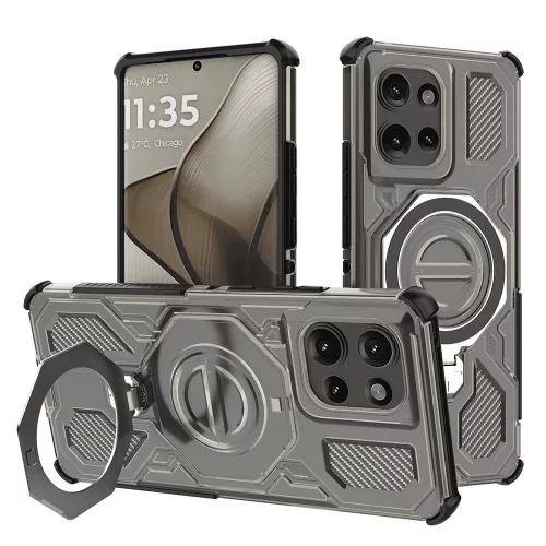 Techsuit - Carbon Shield PRO ütésálló tok - Motorola Edge 50 - Átlátszó fekete