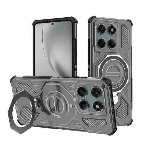 Techsuit - Carbon Shield PRO ütésálló tok - Motorola Edge 60 Pro - Átlátszó fekete