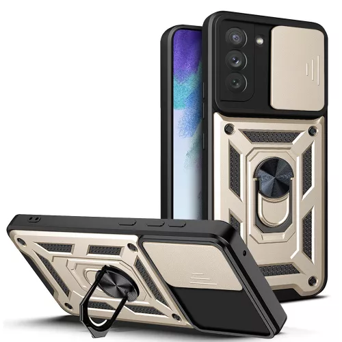 Techsuit - CamShield ütésálló tok - Samsung Galaxy S21 FE 5G - Arany