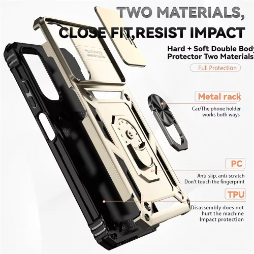 Techsuit - CamShield ütésálló tok - Samsung Galaxy A05s - Arany