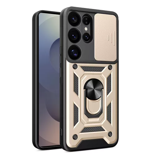 Techsuit - CamShield ütésálló tok - Samsung Galaxy S25 Ultra - Arany