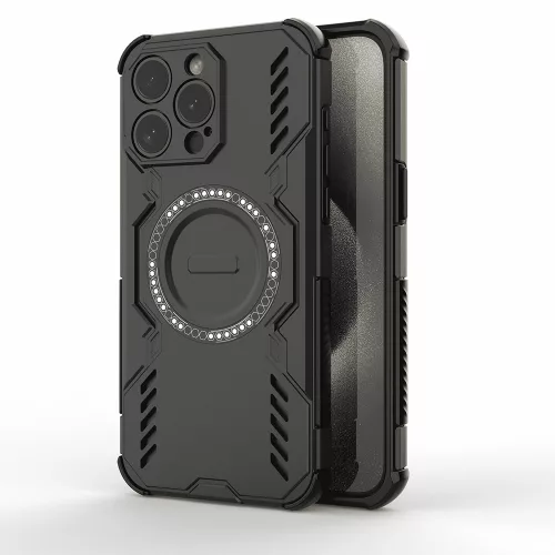Techsuit - ArmorMag ütésálló tok - iPhone 15 Pro - Fekete