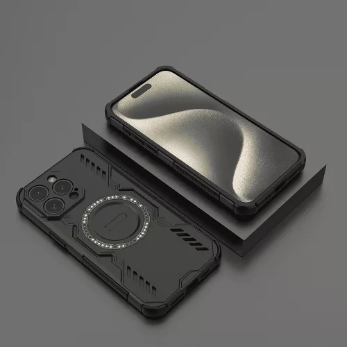 Techsuit - ArmorMag ütésálló tok - iPhone 15 Pro - Fekete