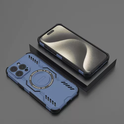 Techsuit - ArmorMag ütésálló tok - iPhone 15 Pro - Kék