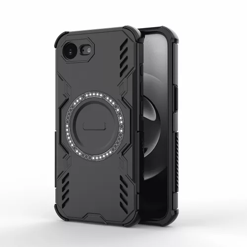 Techsuit - ArmorMag ütésálló tok - iPhone 16e / iPhone 17e - Fekete