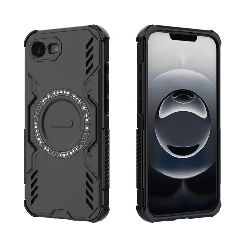 Techsuit - ArmorMag ütésálló tok - iPhone 16e / iPhone 17e - Fekete