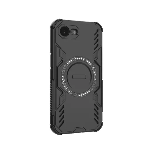 Techsuit - ArmorMag ütésálló tok - iPhone 16e / iPhone 17e - Fekete