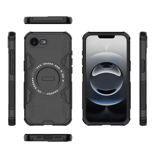 Techsuit - ArmorMag ütésálló tok - iPhone 16e / iPhone 17e - Fekete
