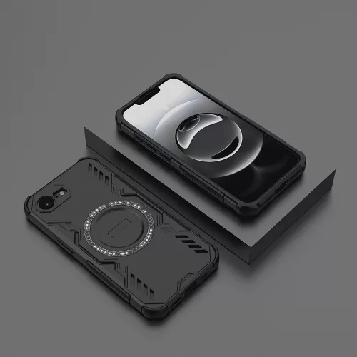 Techsuit - ArmorMag ütésálló tok - iPhone 16e / iPhone 17e - Fekete