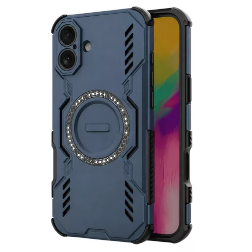 Techsuit - ArmorMag ütésálló tok - iPhone 16 Plus - Kék