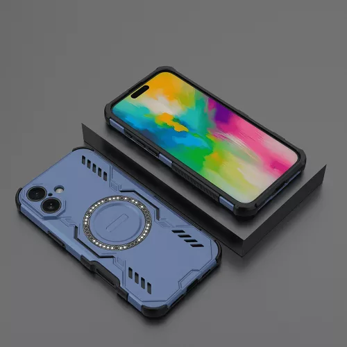 Techsuit - ArmorMag ütésálló tok - iPhone 16 Plus - Kék