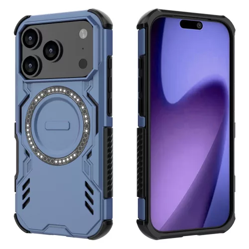 Techsuit - ArmorMag ütésálló tok - iPhone 17 Pro - Kék