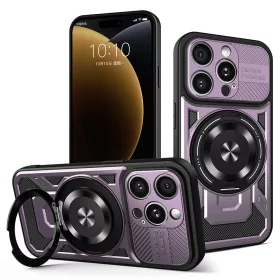 Techsuit - RuggedCam ütésálló tok - iPhone 15 Pro - Lila