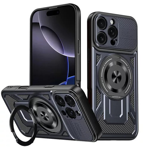 Techsuit - RuggedCam ütésálló tok - iPhone 16 Pro - Kék