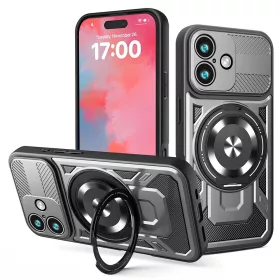 Techsuit - RuggedCam ütésálló tok - iPhone 17 - Szürke