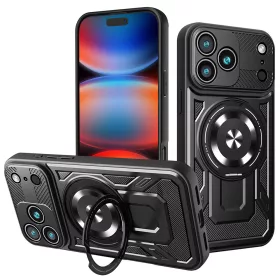   Techsuit - RuggedCam ütésálló tok - iPhone 17 Pro Max - Fekete