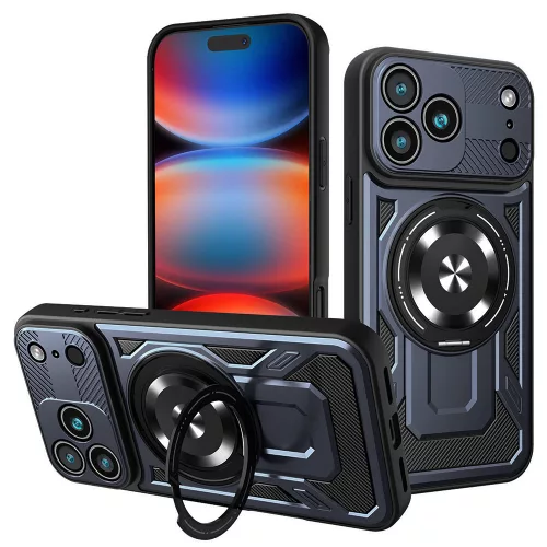 Techsuit - RuggedCam ütésálló tok - iPhone 17 Pro Max - Kék