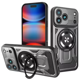   Techsuit - RuggedCam ütésálló tok - iPhone 17 Pro Max - Szürke