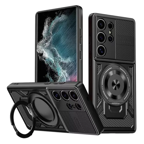 Techsuit - RuggedCam - Samsung Galaxy S22 Ultra 5G - Black