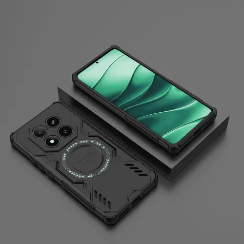 Techsuit - ArmorMag ütésálló tok - Xiaomi Redmi Note 14 Pro 5G / Poco X7 - Fekete