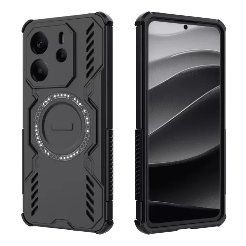 Techsuit - ArmorMag ütésálló tok - Xiaomi Redmi Note 14 4G (Regional) - Fekete