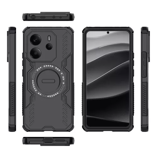 Techsuit - ArmorMag ütésálló tok - Xiaomi Redmi Note 14 4G (Regional) - Fekete