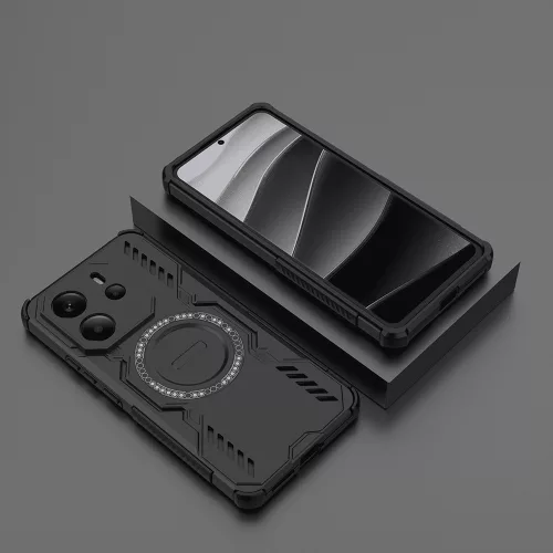 Techsuit - ArmorMag ütésálló tok - Xiaomi Redmi Note 14 4G (Regional) - Fekete