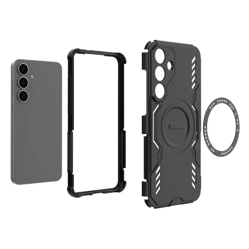 Techsuit - ArmorMag ütésálló tok - Samsung Galaxy S25 - Fekete