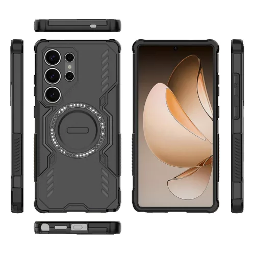 Techsuit - ArmorMag ütésálló tok - Samsung Galaxy S25 Ultra - Fekete