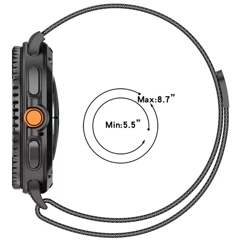Techsuit - Watchband (W009) - Samsung Galaxy Watch8 40mm/Watch8 44mm/Watch8 Classic/Watch9 40mm/Watch9 44mm - Black