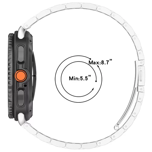 Techsuit - Watchband (W010) - Samsung Galaxy Watch8 40mm/Watch8 44mm/Watch8 Classic/Watch9 40mm/Watch9 44mm - Silver