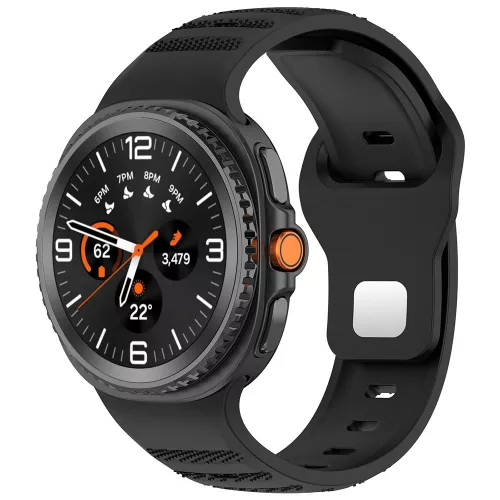 Techsuit - Watchband (W050) - Samsung Galaxy Watch8 40mm/Watch8 44mm/Watch8 Classic/Watch9 40mm/Watch9 44mm - Black