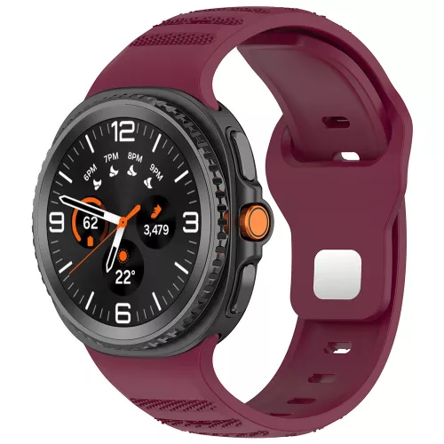 Techsuit - Watchband (W050) - Samsung Galaxy Watch8 40mm/Watch8 44mm/Watch8 Classic/Watch9 40mm/Watch9 44mm - Bordeaux