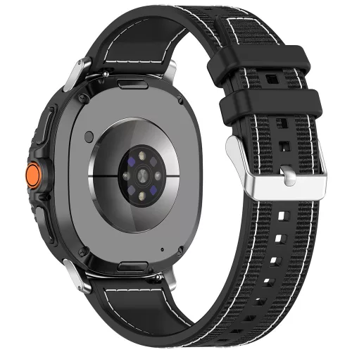 Techsuit - Watchband (W051) - Samsung Galaxy Watch8 40mm/Watch8 44mm/Watch8 Classic/Watch9 40mm/Watch9 44mm - Black
