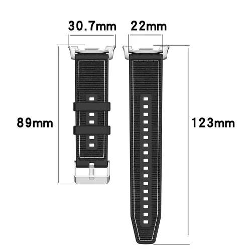 Techsuit - Watchband (W051) - Samsung Galaxy Watch8 40mm/Watch8 44mm/Watch8 Classic/Watch9 40mm/Watch9 44mm - Black