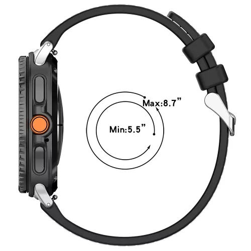 Techsuit - Watchband (W051) - Samsung Galaxy Watch8 40mm/Watch8 44mm/Watch8 Classic/Watch9 40mm/Watch9 44mm - Gray