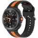 Techsuit - Watchband (W078) - Samsung Galaxy Watch8 40mm/Watch8 44mm/Watch8 Classic/Watch9 40mm/Watch9 44mm - Black / Orange