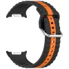 Techsuit - Watchband (W078) - Samsung Galaxy Watch8 40mm/Watch8 44mm/Watch8 Classic/Watch9 40mm/Watch9 44mm - Black / Orange