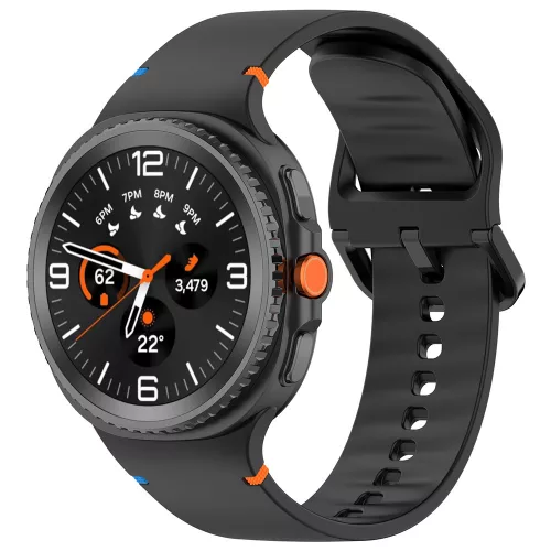 Techsuit - Watchband (W079) - Samsung Galaxy Watch8 40mm/Watch8 44mm/Watch8 Classic/Watch9 40mm/Watch9 44mm - Black