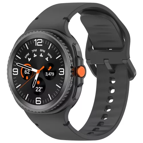 Techsuit - Watchband (W079) - Samsung Galaxy Watch8 40mm/Watch8 44mm/Watch8 Classic/Watch9 40mm/Watch9 44mm - Graphite Carbon