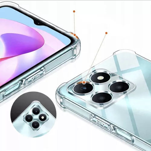 Techsuit - Shockproof Átlátszó Ütésálló Szilikon tok - Honor X6c - Átlátszó